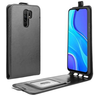 For Xiaomi Redmi 9 R64 Texture Single Vertical Flip Leather Protective Case with Card Slots & Photo Frame(Black)