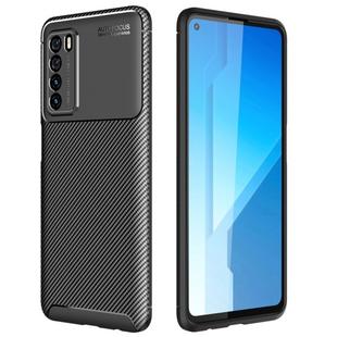 For Huawei Honor Play 4 Carbon Fiber Texture Shockproof TPU Case(Black)