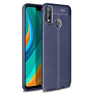 For Huawei Y8s Litchi Texture TPU Shockproof Case(Navy Blue)