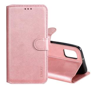 For Samsung Galaxy A31 ENKAY Hat-Prince Horizontal Flip Leather Case with Holder & Card Slots & Wallet(Pink)
