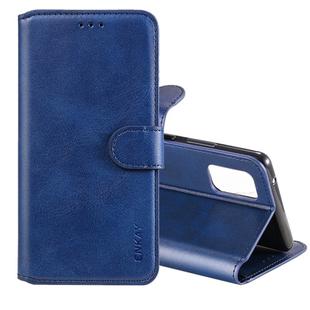 For Samsung Galaxy A71 ENKAY Hat-Prince Horizontal Flip Leather Case with Holder & Card Slots & Wallet(Dark Blue)