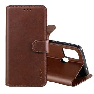 For Samsung Galaxy M31 ENKAY Hat-Prince Horizontal Flip Leather Case with Holder & Card Slots & Wallet(Brown)