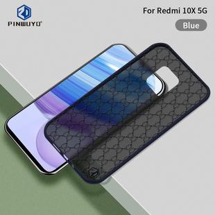 For Xiaomi Redmi 10X 5G PINWUYO Series 2nd Generation PC + TPU Anti-drop All-inclusive Protective Shell Matte Back Cover(Blue)