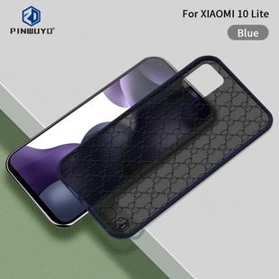 For Xiaomi Mi 10 Lite PINWUYO Series 2nd Generation PC + TPU Anti-drop All-inclusive Protective Shell Matte Back Cover(Blue)