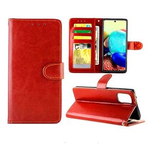 For Samsung Galaxy A71 5G Crazy Horse Texture Leather Horizontal Flip Protective Case with Holder & Card Slots & Wallet & Photo Frame(Brown)