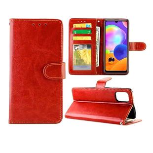For Samsung Galaxy A31 Crazy Horse Texture Leather Horizontal Flip Protective Case with Holder & Card Slots & Wallet & Photo Frame(Brown)