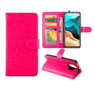 For Xiaomi Redmi K30 Pro Crazy Horse Texture Leather Horizontal Flip Protective Case with Holder & Card Slots & Wallet & Photo Frame(Rose Red)