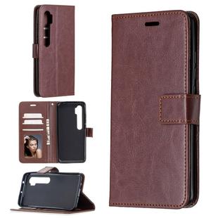 For Xiaomi Mi Note 10 Lite Crazy Horse Texture Horizontal Flip Leather Case with Holder & Card Slots & Wallet & Photo Frame(Brown)