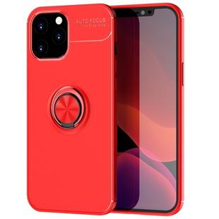 For iPhone 12 Pro Max Metal Ring Holder 360 Degree Rotating TPU Case(Red+Red)