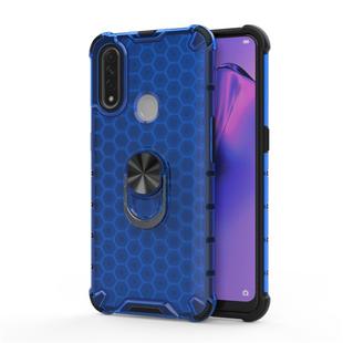 For Xiaomi Redmi Note 7 / Note 7 Pro  Shockproof Honeycomb PC + TPU Ring Holder Protection Case(Blue)