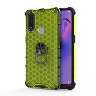For OPPO A8 Shockproof Honeycomb PC + TPU Ring Holder Protection Case(Green)