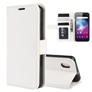 For ZTE Blade A3 Lite R64 Texture Single Horizontal Flip Protective Case with Holder & Card Slots & Wallet& Photo Frame(White)