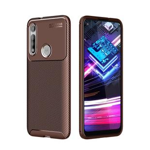 For Motorola MOTO G Fast Carbon Fiber Texture Shockproof TPU Case(Brown)