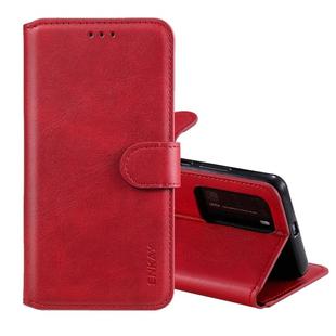 For HUAWEI P40 Pro ENKAY Hat-Prince Horizontal Flip Leather Case with Holder & Card Slots & Wallet(Red)