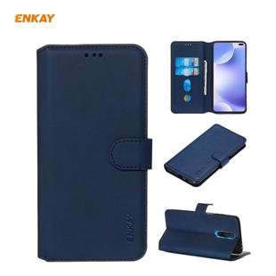 For Xiaomi Redmi K30 ENKAY Hat-Prince Horizontal Flip Leather Case with Holder & Card Slots & Wallet(Dark Blue)