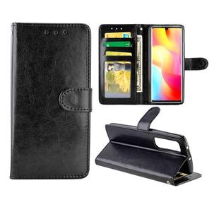 For Xiaomi Mi Note 10 Lite Crazy Horse Texture Leather Horizontal Flip Protective Case with Holder & Card Slots & Wallet & Photo Frame(Black)