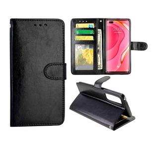 For Huawei Nova 7 Pro Crazy Horse Texture Leather Horizontal Flip Protective Case with Holder & Card Slots & Wallet & Photo Frame(Black)