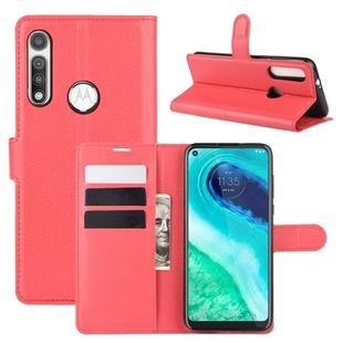 For Motorola Moto G Fast Litchi Texture Horizontal Flip Protective Case with Holder & Card Slots & Wallet(Red)