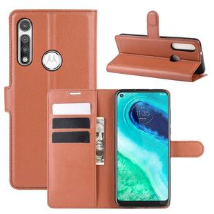 For Motorola Moto G Fast Litchi Texture Horizontal Flip Protective Case with Holder & Card Slots & Wallet(Brown)