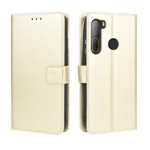 For HTC Desire 20 Pro Retro Crazy Horse Texture Horizontal Flip Leather Case , with Holder & Card Slots & Photo Frame(Gold)