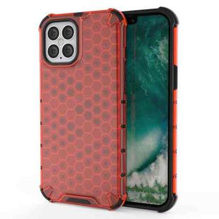 For iPhone 12 / 12 Pro Shockproof Honeycomb PC + TPU Case(Red)