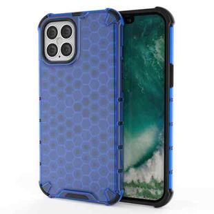 For iPhone 12 / 12 Pro Shockproof Honeycomb PC + TPU Case(Blue)