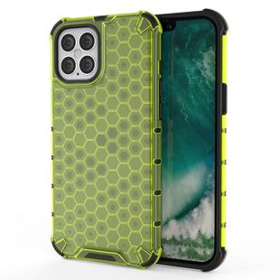 For iPhone 12 Pro Max Shockproof Honeycomb PC + TPU Case(Green)
