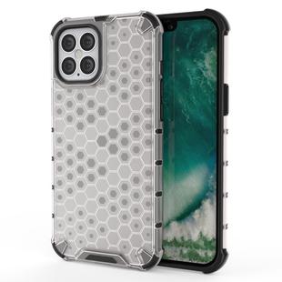 For iPhone 12 Pro Max Shockproof Honeycomb PC + TPU Case(White)
