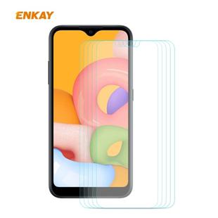For Samsung Galaxy A01 5PCS ENKAY Hat-Prince 0.26mm 9H 2.5D Curved Edge Tempered Glass Film