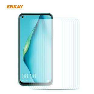 For Huawei P40 Lite 10 PCS ENKAY Hat-Prince 0.26mm 9H 2.5D Curved Edge Tempered Glass Film