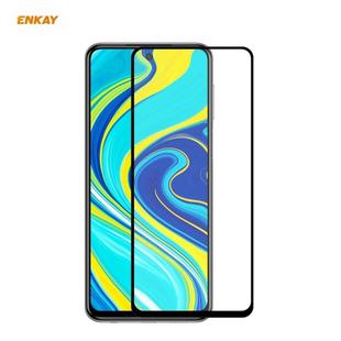 For Redmi Note 9S / Note 9 Pro ENKAY Hat-Prince Full Glue 0.26mm 9H 2.5D Tempered Glass Full Coverage Film