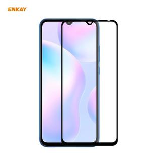 For Redmi 9 / 9A / 9C ENKAY Hat-Prince Full Glue 0.26mm 9H 2.5D Tempered Glass Full Coverage Film