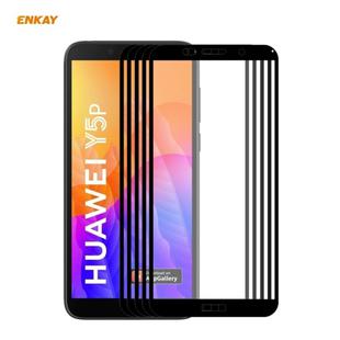 For Huawei Y5p 5 PCS ENKAY Hat-Prince Full Glue 0.26mm 9H 2.5D Tempered Glass Full Coverage Film