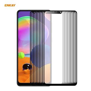 For Samsung Galaxy A31 10 PCS ENKAY Hat-Prince Full Glue 0.26mm 9H 2.5D Tempered Glass Full Coverage Film