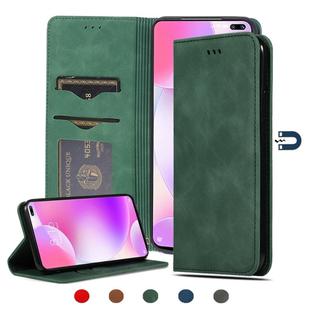 For Redmi K30 & Poco X2 Retro Skin Feel Business Magnetic Horizontal Flip Leather Case(Army Green)