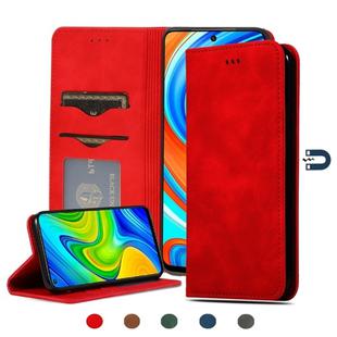 For Redmi Note 9 Pro / Note 9S / Note 9 Pro Max Retro Skin Feel Business Magnetic Horizontal Flip Leather Case(Red)