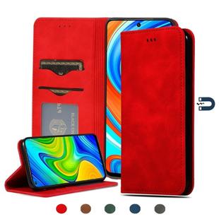 For Xiaomi Poco M2 Pro Retro Skin Feel Business Magnetic Horizontal Flip Leather Case(Red)