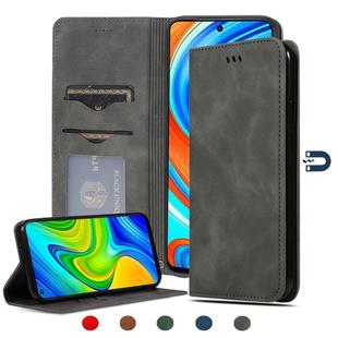 For Xiaomi Poco M2 Pro Retro Skin Feel Business Magnetic Horizontal Flip Leather Case(Dark Grey)