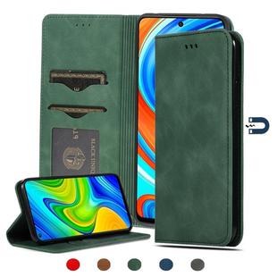 For Xiaomi Poco M2 Pro Retro Skin Feel Business Magnetic Horizontal Flip Leather Case(Army Green)