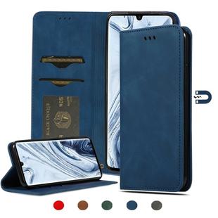 For Xiaomi Mi CC9 Pro / Note 10 / Note 10 Pro Retro Skin Feel Business Magnetic Horizontal Flip Leather Case(Navy Blue)