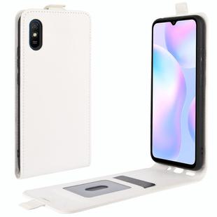 For Xiaomi Redmi 9A R64 Texture Single Vertical Flip Leather Protective Case with Card Slots & Photo Frame(White)
