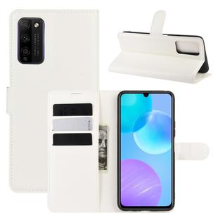 For Huawei Honor 30 lite/Honor 30 Youth Litchi Texture Horizontal Flip Protective Case with Holder & Card Slots & Wallet(White)