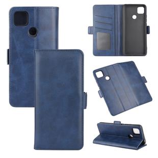 For Xiaomi Redmi 9C Dual-side Magnetic Buckle Horizontal Flip Leather Case with Holder & Card Slots & Wallet(Dark Blue)