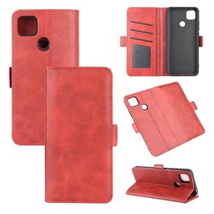For Xiaomi Redmi 9C Dual-side Magnetic Buckle Horizontal Flip Leather Case with Holder & Card Slots & Wallet(Red)
