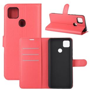 For Xiaomi Redmi 9C Litchi Texture Horizontal Flip Protective Case with Holder & Card Slots & Wallet(Red)