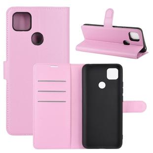 For Xiaomi Redmi 9C Litchi Texture Horizontal Flip Protective Case with Holder & Card Slots & Wallet(Pink)