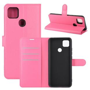 For Xiaomi Redmi 9C Litchi Texture Horizontal Flip Protective Case with Holder & Card Slots & Wallet(Rose Red)