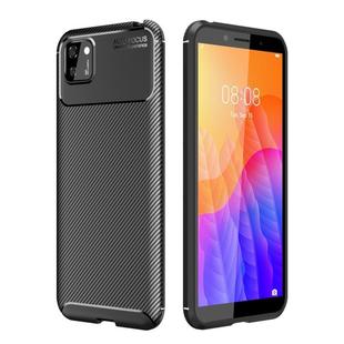 For OPPO Realme C11  Carbon Fiber Texture Shockproof TPU Case(Black)