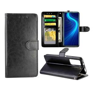 For Huawei Honor X10 5G Crazy Horse Texture Leather Horizontal Flip Protective Case with Holder & Card Slots & Wallet & Photo Frame(Black)