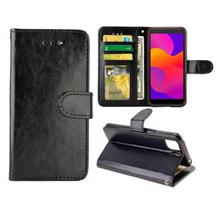 For Huawei Y5P(2020)/Honor9S Crazy Horse Texture Leather Horizontal Flip Protective Case with Holder & Card Slots & Wallet & Photo Frame(Black)